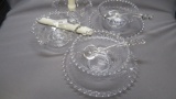 Imperial Candlewick Crystal Crimped Candleholders - #23 -# pc Mayo Set