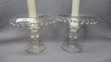 Imperial Candlewick Urn Candleholders 129R
