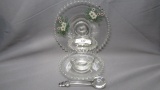 Imperial Candlewick Crystal #89 MArmalade Jar w/ Saucer and 8