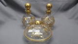 Imperial 3pc Gold Decorated Perfume Set
