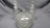Imperial 3pc Crystal Hobnail Perfume Set