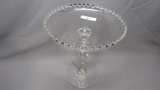 Imperial Candlewick Crystal 5 Bead Compote Hard To Find