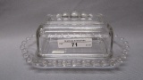 Imperial Candlewick Crystal California Butter w/Beaded Lid #276