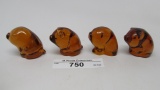 4 Heisey Amber Piglets