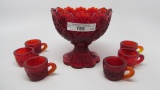 Fenton Red Miniature Punch Set