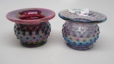 2 Fenton Hobnail Spittoons as shown