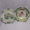 2 RS Prussia 6 floral plates as shown