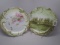 2 Early Years RSP hand painted floral cake plates as shown