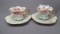 2 UM RSP Morning Glory moldfloral cups and saucer