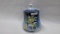 UM RSP mold 343 cobalt biscuit jar w/ jonquil