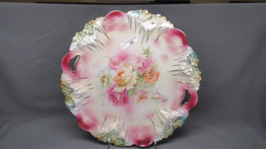 RS Prussia 10.5" Icicle mold floral cake plate