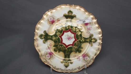 UM RSP 8" floral plate, mold 343
