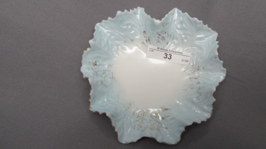 Early Years leaf form Heart shape floral bowl-6"