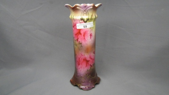 RVG 9" floral cylinder vase w/ watersilk florals