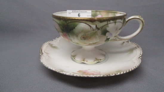 RS Prussia Floral cup & Saucer