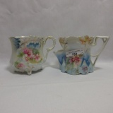 2 RS Prussia  floral shaving mugs