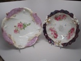 2 early german floral bowls