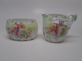 Early Years RSP floral hand painted cr/sug set breakfast set