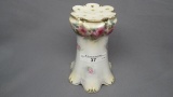 RS Prussia floral hatpin holder w/roses