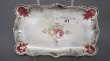 RS Prussia floral pin tray 3 x 5