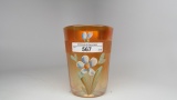 FORGET ME NOT WITH PRISM BAND MARIGOLD FENTON ENAMELED