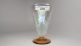 FOSTORIA OPTIC 4 3/4 inches CLEAR AMBER BASE FOSTORIA LATE