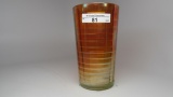 BANDED RIBS 5 1/4 inches MARIGOLD (ON GREEN GLASS) JEANNETTE LATE