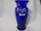 Fenton Adams Rib decorated cobalt vase