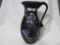 Fenton satin purple decorated water pitcher 11