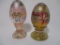 2 Fenton decorated eggs