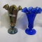 2 Fenton parfait vases as shown
