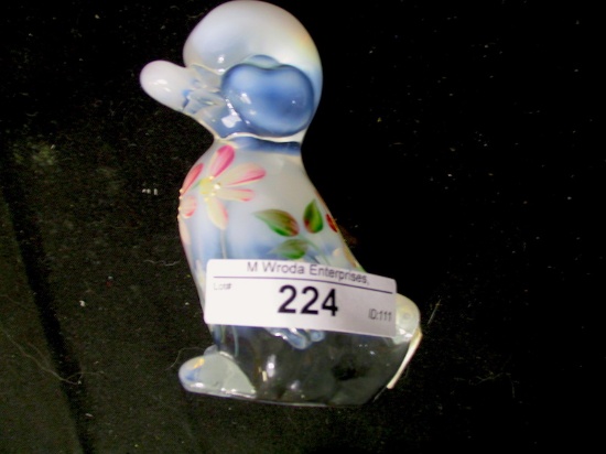 Fenton decorated duck