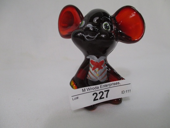 Fenton decorated mouse