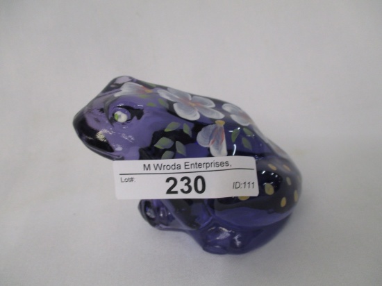 Fenton decorated frog