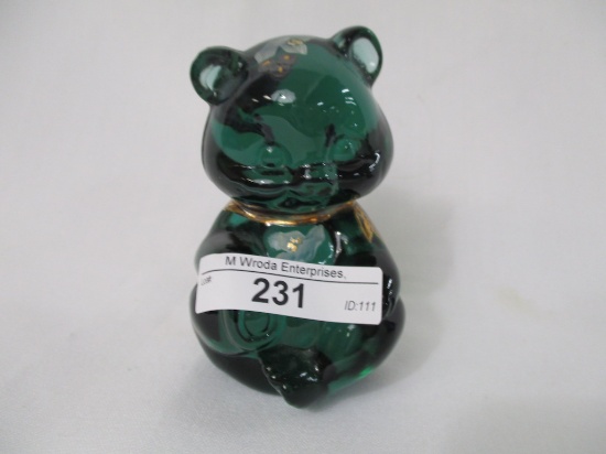 Fenton decorated sitting bear