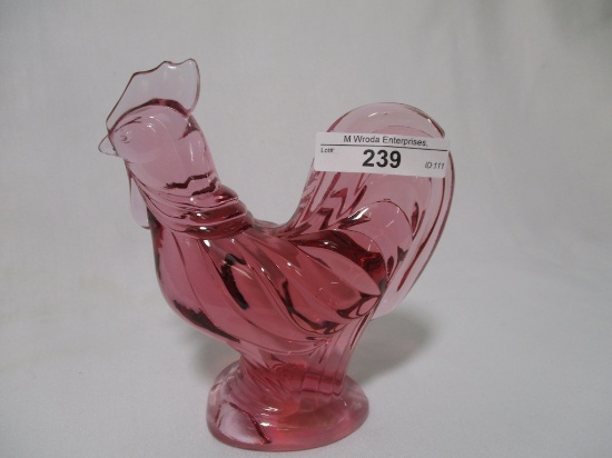 Fenton decorated 5" rooster