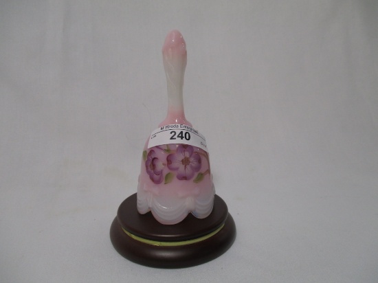 Fenton decorated 5" bell on base