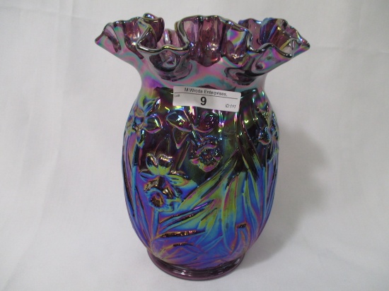 Fenton Carnival-  Jonquil 7.5" vase