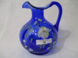 Fenton cobalt decorated jug 6