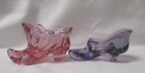 2 Fenton  decorated shoes