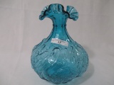 Fenton purple Swans vase