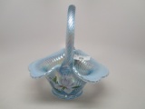 Fenton blue opal decorated 8