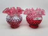 Fenton cran opal hobnail 2 4.5