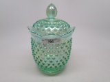 Fenton irid hobnail candy compote