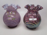 2 Fenton Caprice vases