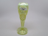 Fenton topaz opal stemmed vase