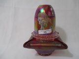 Fenton red carnival decorated fairy light