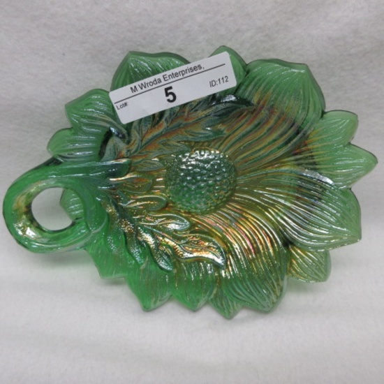 Millersburg green Sunflower pin tray- Scarce