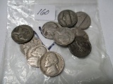 Bag of Jefferson and Buffalo Nickels 10 coins
