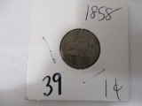 1858 Flying Eagle Penny VF